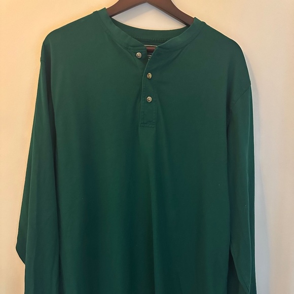 LLBean Men’s Carefree Traditional Fit Shirt – Green – L Tall – Long Sleeve - Picture 1 of 5
